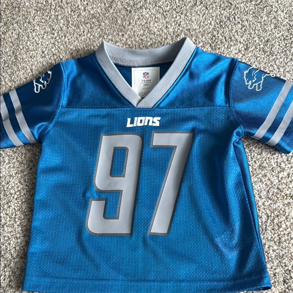 NFL Blue and Gray Detroit Lions Jersey